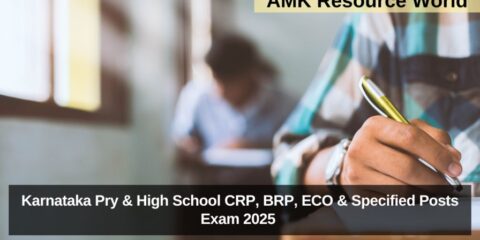Karnataka Pry & High School CRP, BRP, ECO & Specified Posts Exam 2025 Applications Open