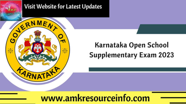 Karnataka Open School (KOS) Supplementary Exam 2023