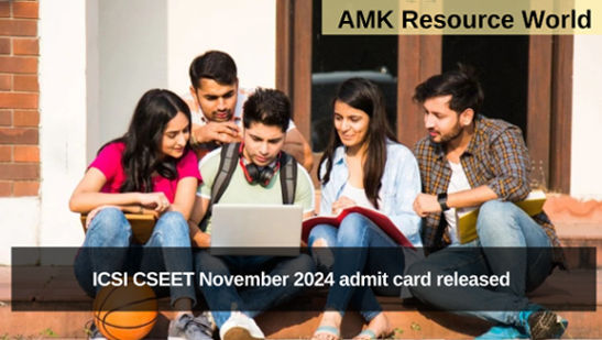 ICSI CSEET November 2024 admit card released