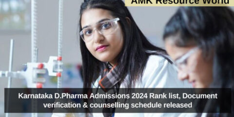 Karnataka D.Pharma Admissions 2024 Rank list, Document verification & counselling schedule released