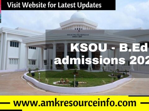 KSOU B.Ed Admissions 2023 : Entrance Exam Results Announced Archives - AMK RESOURCE WORLD