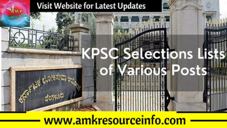 KPSC Additional selection lists