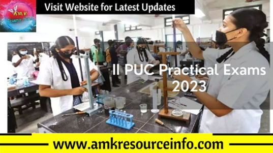 Karnataka II PUC Practical Exams 2023