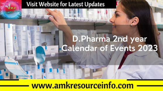 D.Pharma 2nd year Calendar of Events 2023