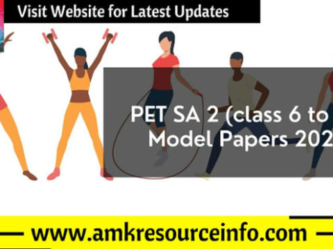 6th to 10th std SA 2 PET Model Papers 2023