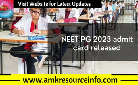 NEET PG 2023 admit card released