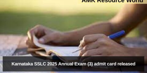 Karnataka SSLC 2025 Annual Exam (3) admit card released