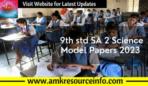 9th std SA 2 Science Model Papers 2023 released