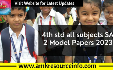 4th std all subjects SA 2 Model Papers 2023