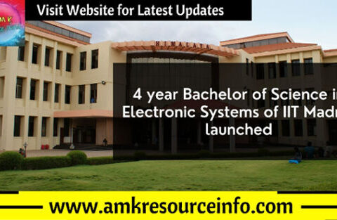 4 year Bachelor of Science in Electronic Systems of IIT Madras launched