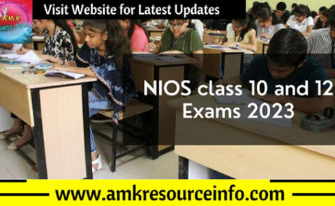 NIOS class 10 and 12 Exams 2023
