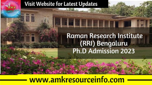 Raman Research Institute (RRI) Bengaluru Ph.D Admission 2023