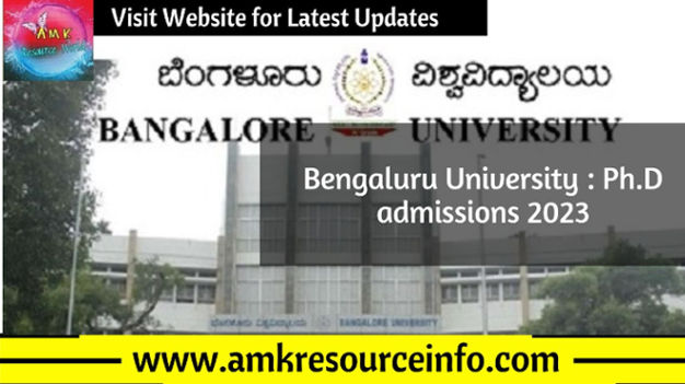 Bengaluru University : Ph.D admissions 2023