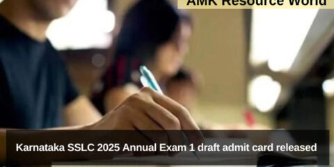 Karnataka SSLC 2025 Annual Exam 1 draft admit card released