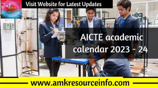 AICTE academic calendar 2023 - 24