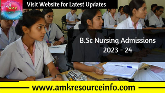 B.Sc Nursing Admissions 2023 - 24