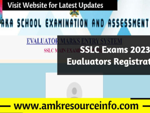 SSLC Exams 2023 Evaluators Registrations