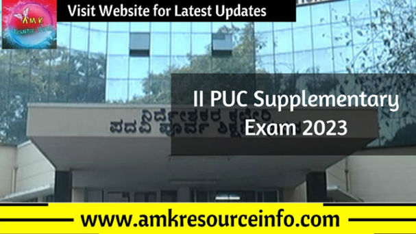 II PUC Supplementary Exam 2023