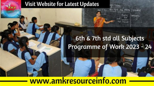 6th & 7th std all Subjects Programme of Work 2023 - 24