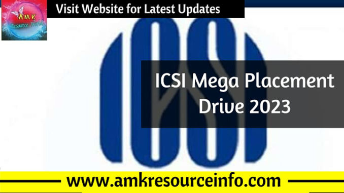 ICSI Mega Placement Drive 2023
