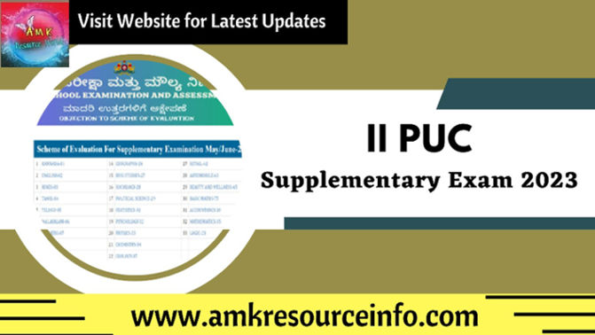 II PUC Supplementary Exam 2023