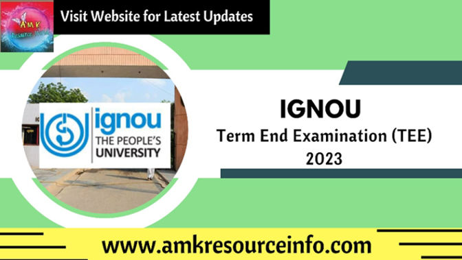 IGNOU Term End Examination (TEE) 2023