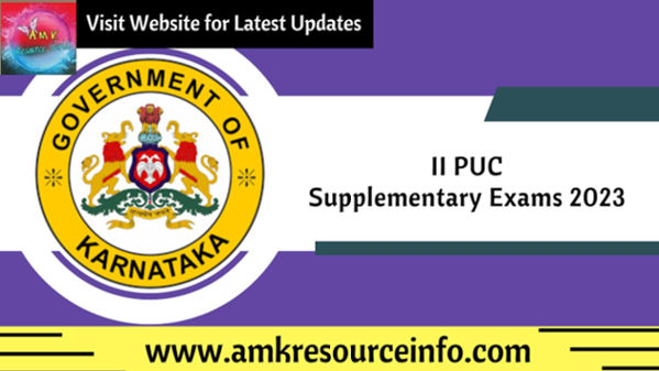 II PUC Supplementary Exams 2 August 2023