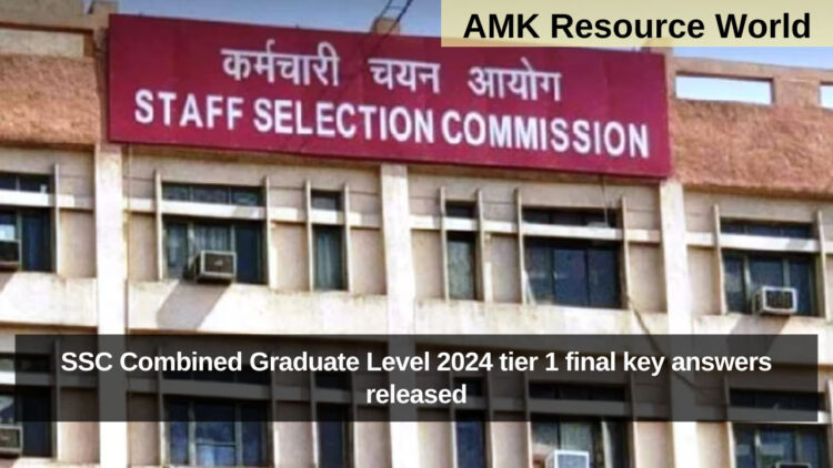 SSC Combined Graduate Level 2024 tier 1 final key answers released