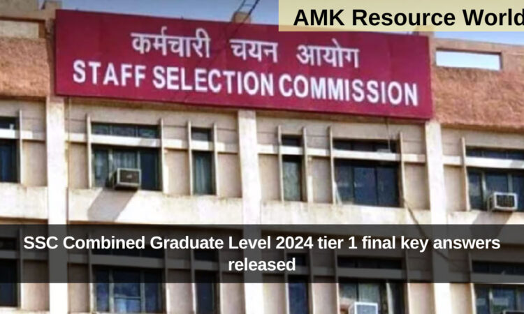 SSC Combined Graduate Level 2024 tier 1 final key answers released