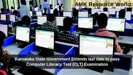 Karnataka State Government Extends last date to pass Computer Literacy Test (CLT) Examination