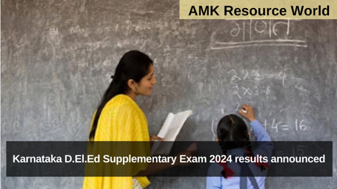 Karnataka D.El.Ed Supplementary Exam 2024 results announced