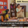Karnataka D.P.Ed 1st & 2nd year Exam 2024 notification & time table released