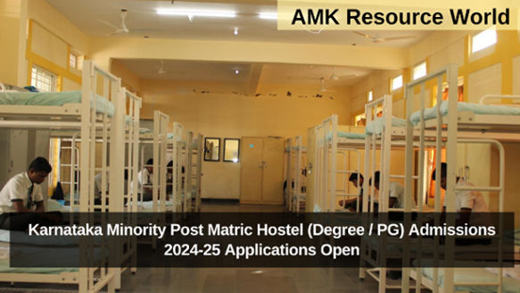 Karnataka Minority Post Matric Hostel (Degree / PG) Admissions 2024-25 Applications Open