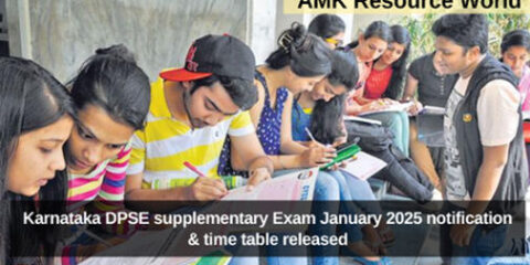 Karnataka DPSE supplementary Exam January 2025 notification & time table released