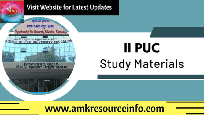 II PUC Arts, Science & Commerce all subjects Study Resources 2023 - 24