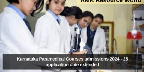 Karnataka Paramedical Courses admissions 2024 - 25 application date extended