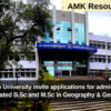 Bangalore University invite applications for admissions to Five Years Integrated B.Sc and M.Sc in Geography & Geo-informatics