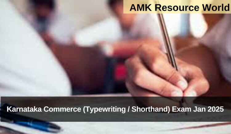 Karnataka Commerce (Typewriting / Shorthand) Exam Jan 2025 Private candidates application notification released