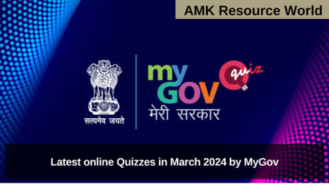 Latest online Quizzes in March 2024 by MyGov, Participate, Win Cash Rewards, Certificates