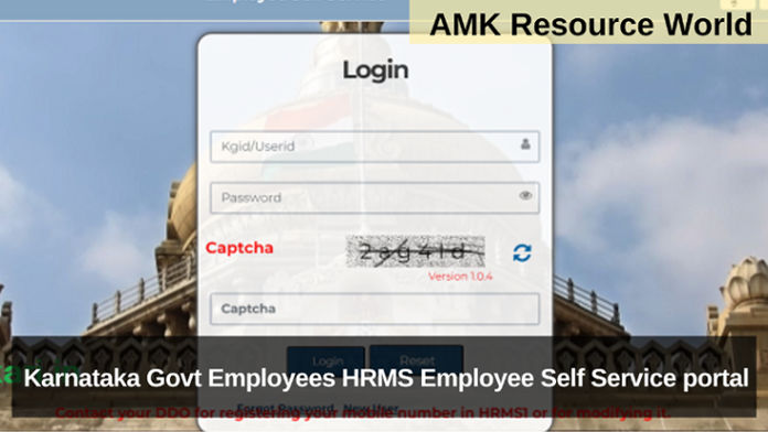 Karnataka Govt Employees register now in HRMS Employee Self Service portal