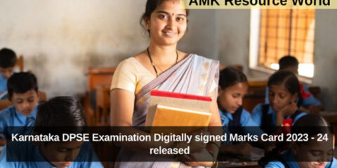 Karnataka DPSE Examination Digitally signed Marks Card 2023 - 24 released