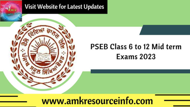 PSEB Date Sheet 2023 Punjab Board Exam Date 5th,8th,10th,12th