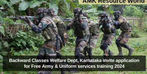 Backward Classes Welfare Dept, Karnataka invite application for Free Army & Uniform services training 2024