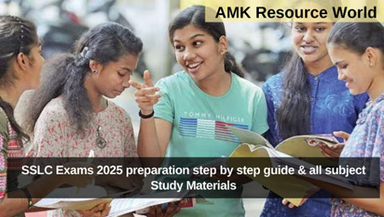 SSLC Exams 2025 preparation step by step guide & all subject Study Materials