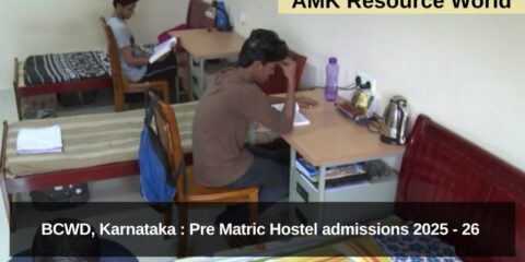 BCWD, Karnataka : Pre Matric Hostel admissions 2025 - 26 Applications Open