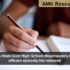 Karnataka State Govt High School Headmasters & Group B officers seniority list released