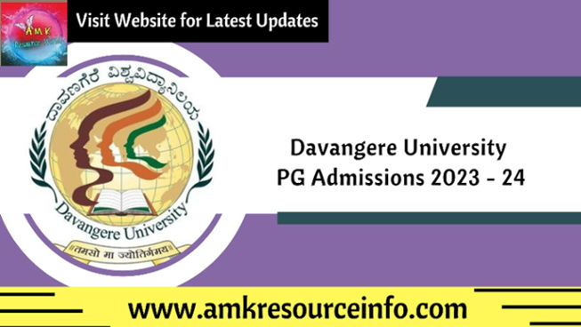 Davangere University PG Admissions 2023 - 24
