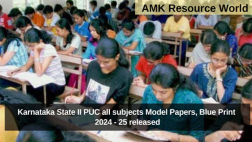 Karnataka State II PUC all subjects Model Papers, Blue Print 2024 - 25 released