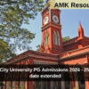 Bangalore City University PG Admissions 2024 - 25 application date extended