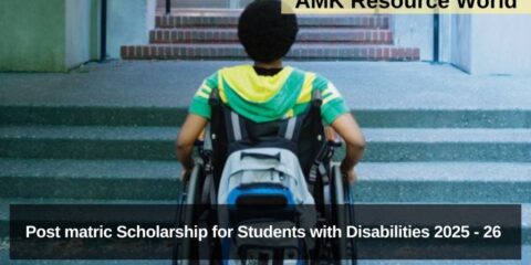 Post matric Scholarship for Students with Disabilities 2025 - 26 Applications Open